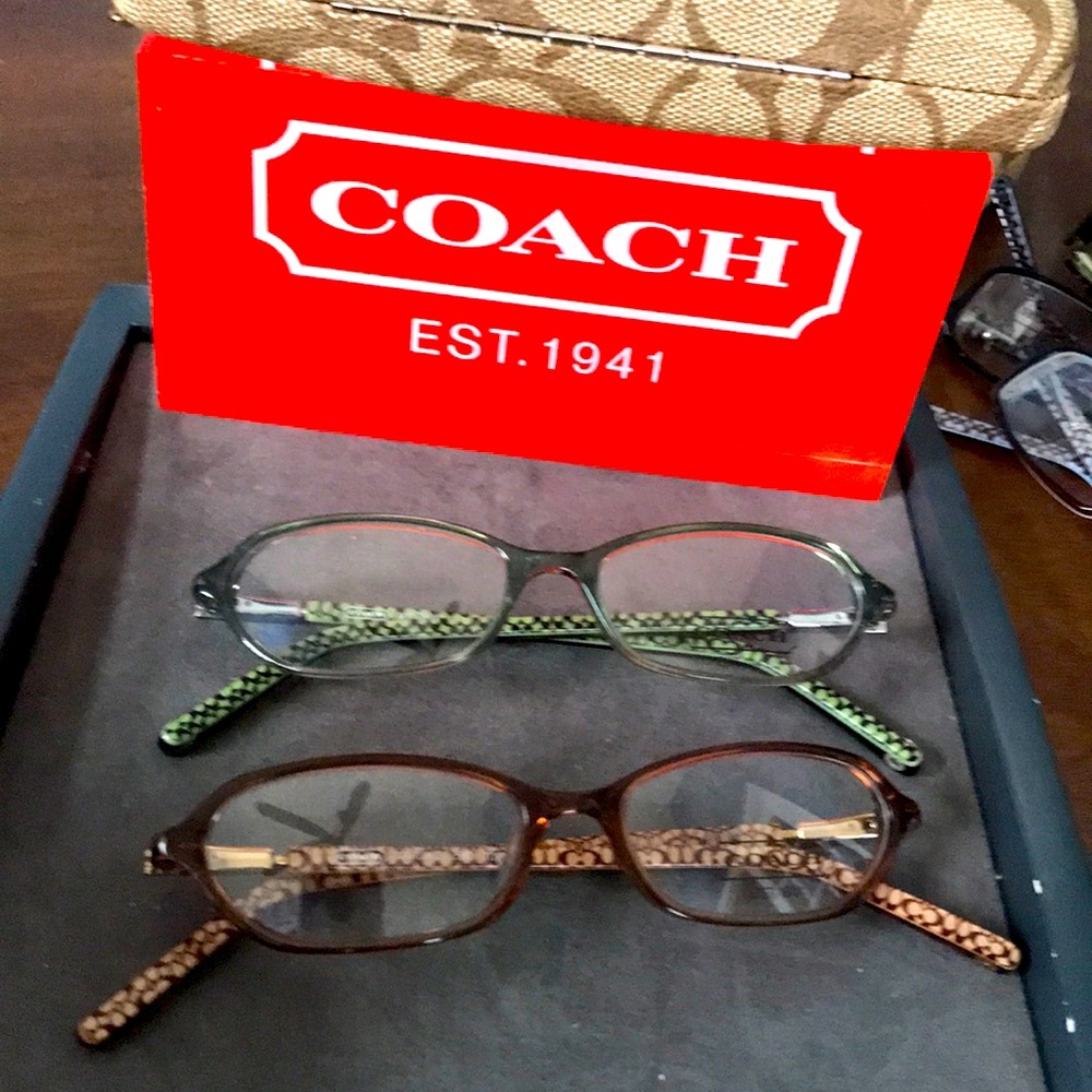 Coach Margaret 2 for 1. Bottle green. Toffee Carmel. Teen glasses. Never owned